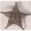 Image 1 : U-D-A Private Detective Badge    [173765]