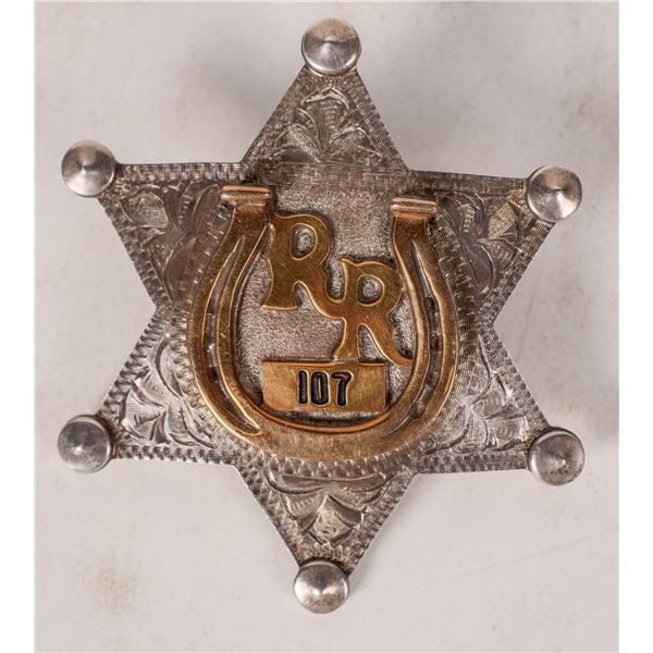 R R Gold Horseshoe Badge    [174004]