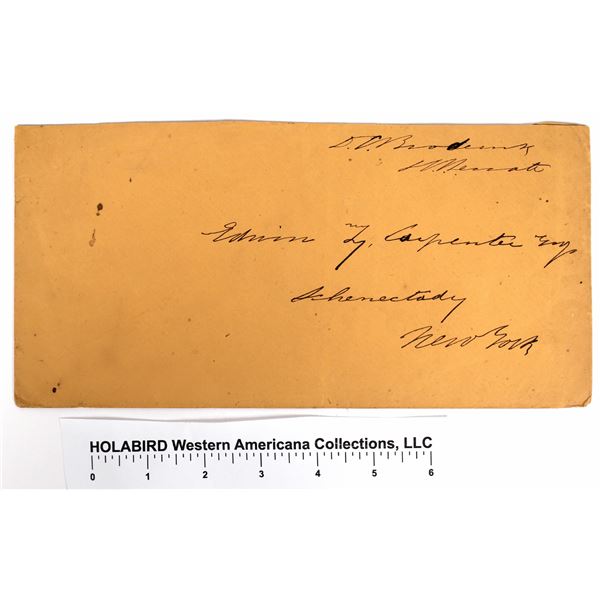 David C. Broderick, Private Coin Minter Autograph  c.1857-59  [155388]