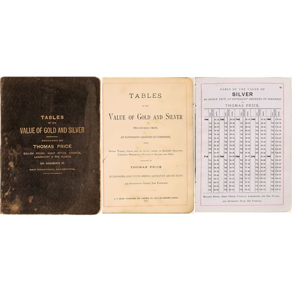 Tables Value of Gold and Silver Thomason Price  1881  [131459]