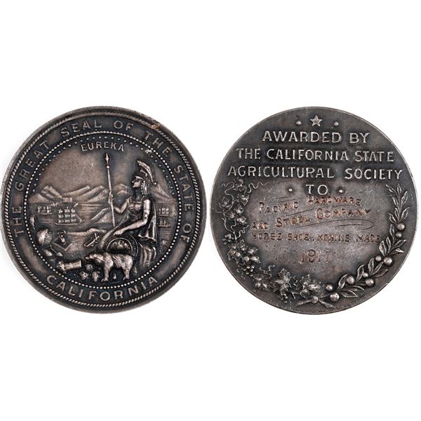 California State Agricultural Society Silver Award Medal  1911  [173830]