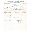 Image 1 : J.A. Mars Assayer - Ore for Assay Receipt, rec'd from H.M. Patterson, Esq.  1871  [163557]