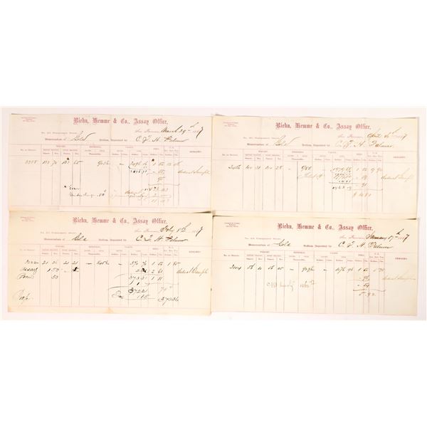 Riehn, Hemme & Co. Gold Bullion Receipt Collection  1867  [173668]