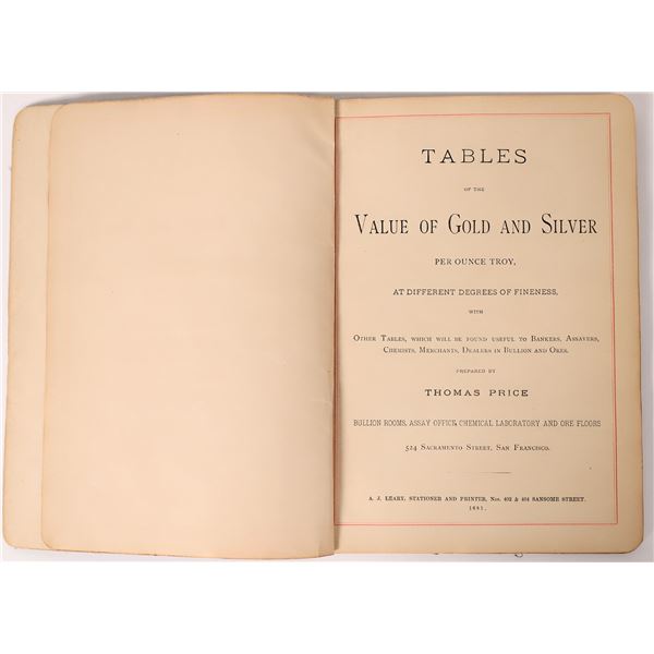 Tables of the Value of Gold & Silver 1881  1881  [171188]