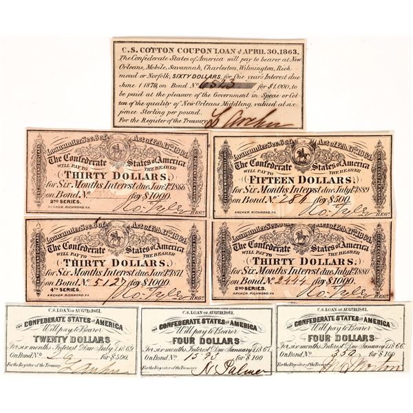 Confederate Bond Coupons    [170775]