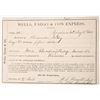 Image 1 : SSCA Wells Fargo & Co. Receipt for a Nugget Pin, 1875    [173805]