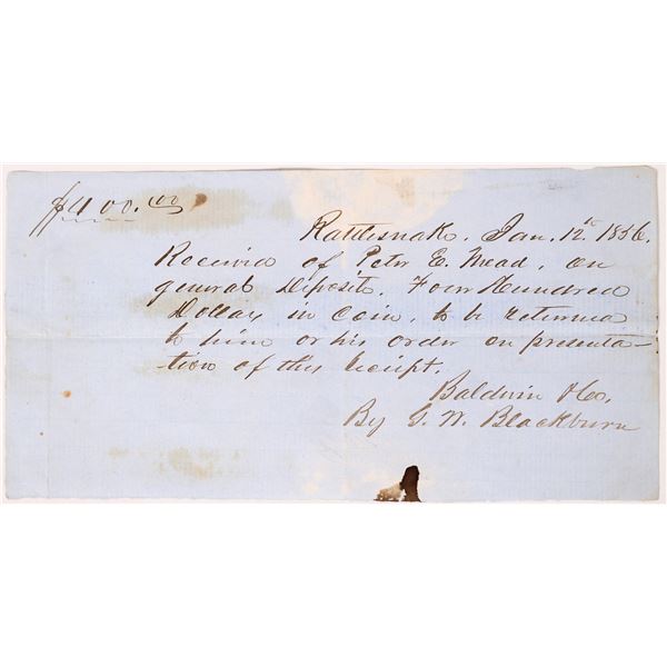 SSCA-Baldwin & Co. Receipt  1856  [175693]