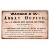 Image 1 : SSCA: Waters & Co. Assay Receipt    [173243]