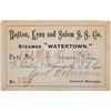 Image 1 : Boston, Lynn & Salem Steamship Company Annual Pass  1892  [134732]