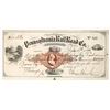 Image 1 : Pennsylvania Railroad Bank Check with RN-J5  1873  [171091]