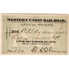 Image 1 : Western Union Railroad Annual Ticket  1871  [164566]