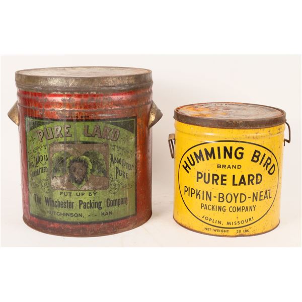 Missouri Lard Cannisters (2)  1900s  [172483]