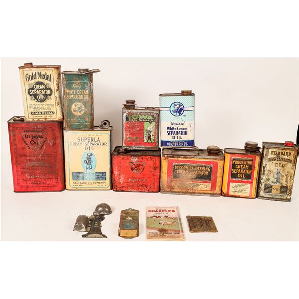 Cream Separator Ads & Oil Tin Containers (14)  1890s  [172960]