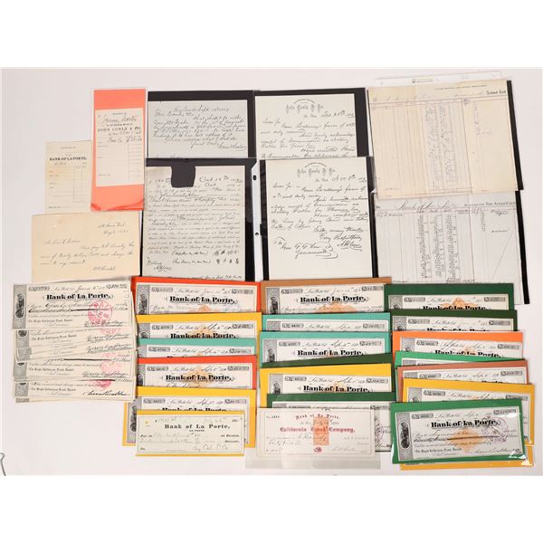 Bank of La Porte John Conly & Co. Documents 1870s    [175872]