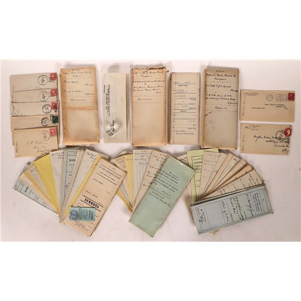 Nevada & Sierra County Legal Documents (3 packs)  1900s  [171527]