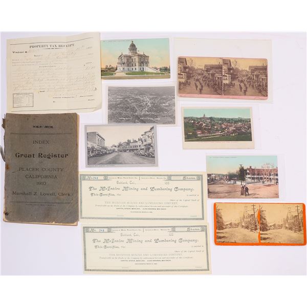 Placer County Ephemera Group    [171460]