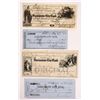 Image 1 : Sacramento City Bank Checks (4), Gold Rush Era  1852-54  [160155]