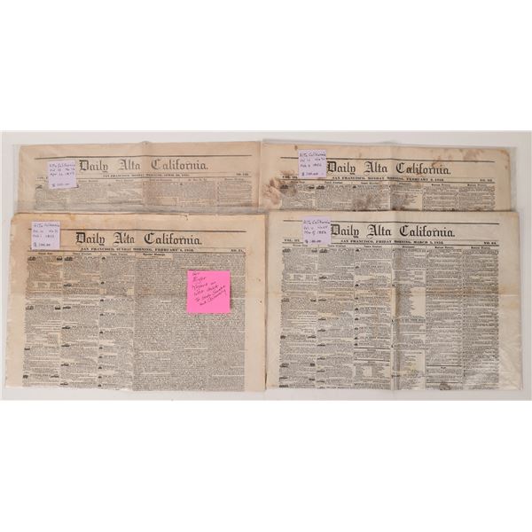 Daily Alta California Newspapers (4)  1852  [171917]