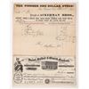 Image 1 : Dollar Store Billhead and Check, 1851 and 1870    [175773]