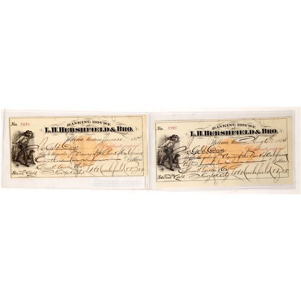 L. H. Hershfield & Brother Checks  1874  [171096]