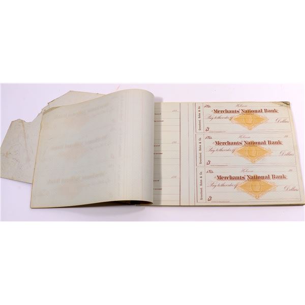 Merchants' National Bank Book of Checks with RN-G    [171458]