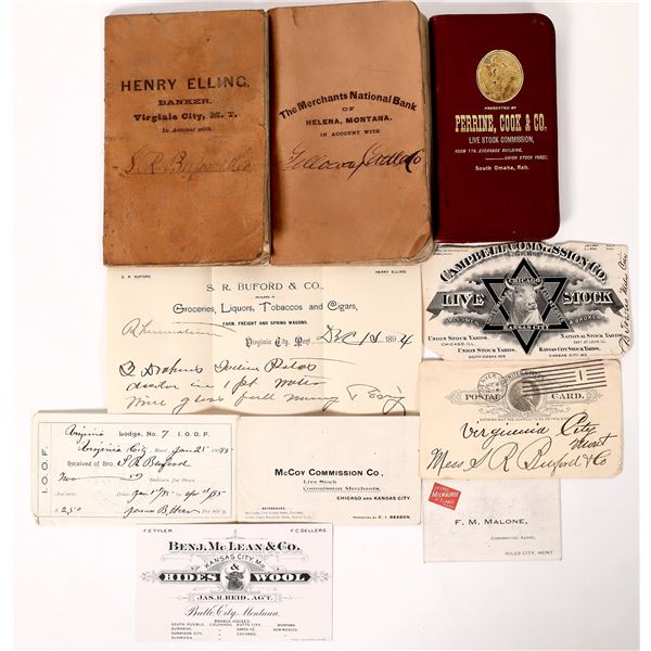 S R Buford Personal Notebook, Bank Book and More    [175561]