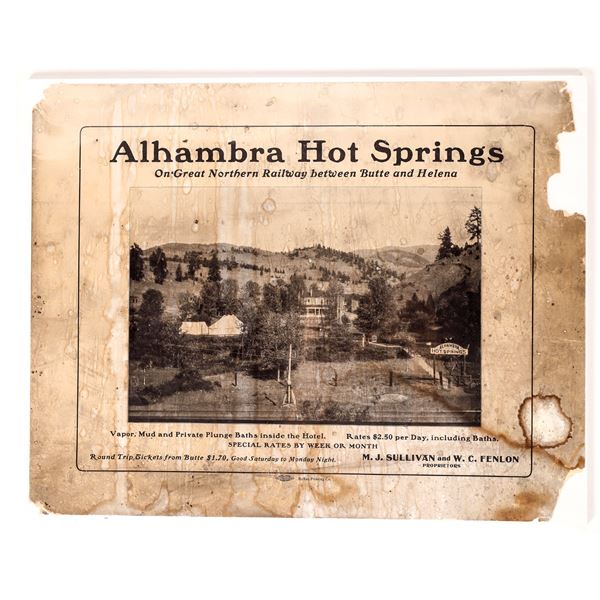 Alhambra Hot Springs Broadside    [172790]