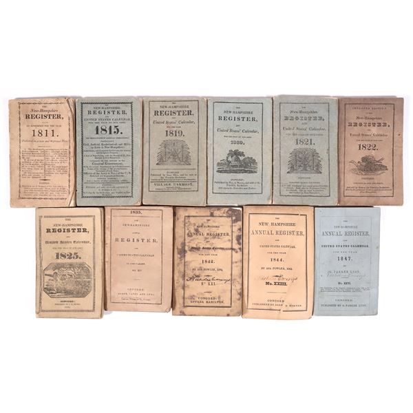 New Hampshire Annual Register, c. 1811-1847, 11 Volumes    [166098]