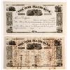 Image 1 : Pine Plains Bank Stock Certificate Pair  1848  [155840]