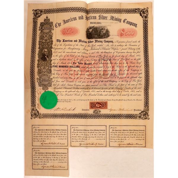 American & Mexican Silver Mining Company Bond--Number 1  1863  [107789]