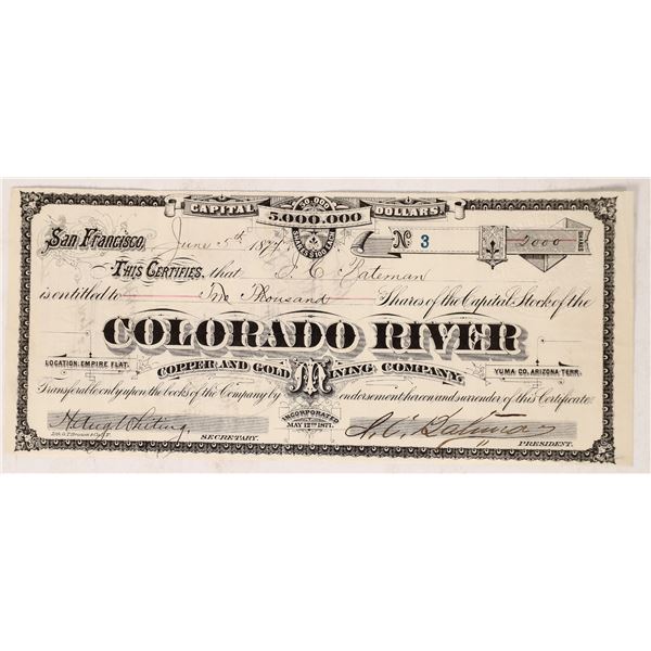 Colorado River Copper and Gold Mining Stock    [173753]