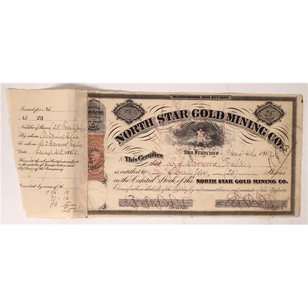 Grass Valley North Star Mining Stock RARE  1868  [171522]