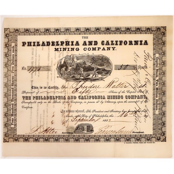 California and Philadelphia MC 1852 Stock  1852  [157337]