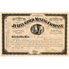 Image 1 : Julian Gold Mining Company Stock Certificate  1880  [169304]