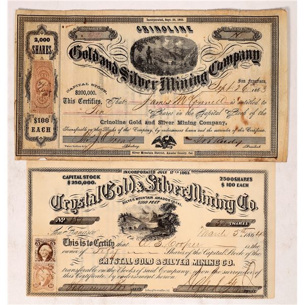 Silver Mountain District, 1863/64, Stock    [173188]