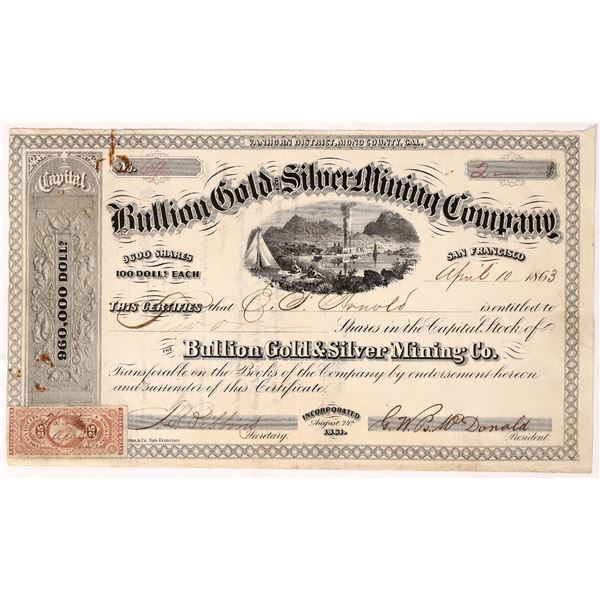 Bullion G&SMC, 1863, Stock, Rare    [171854]