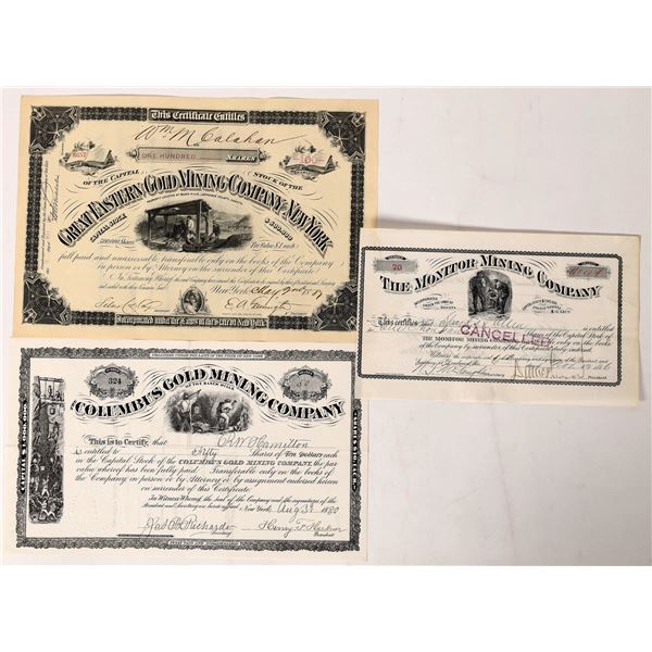 Black Hill Mining Certs, 1880-1886, Stock    [173467]