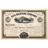 Image 1 : Alta Montana Company Stock Certificate  1881  [128116]