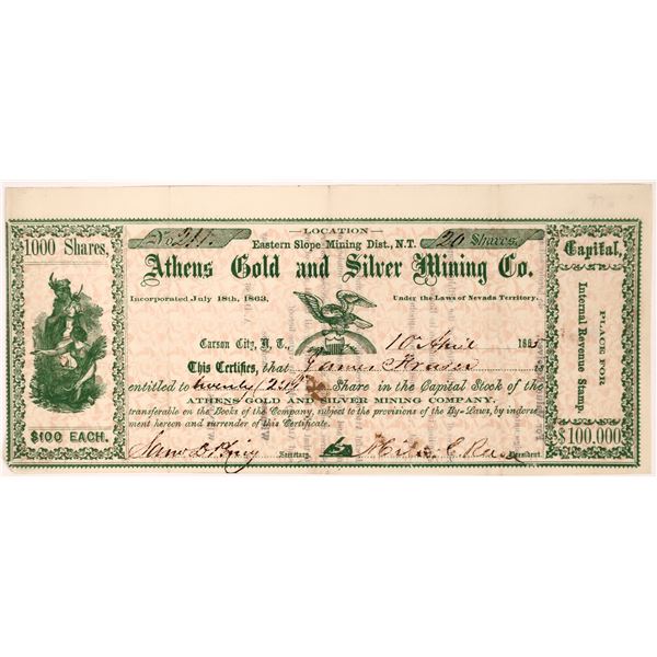 Athens Gold and Silver Mining Company  1865  [163644]