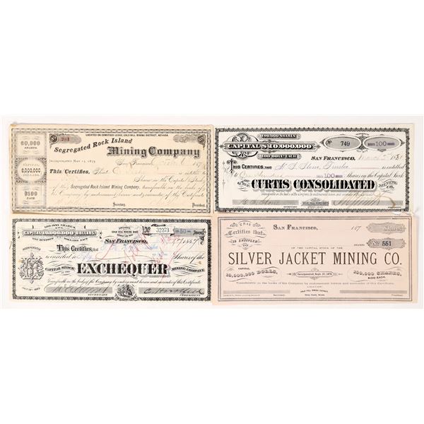 Gold Hill Stock Certs, 1873-87    [173448]