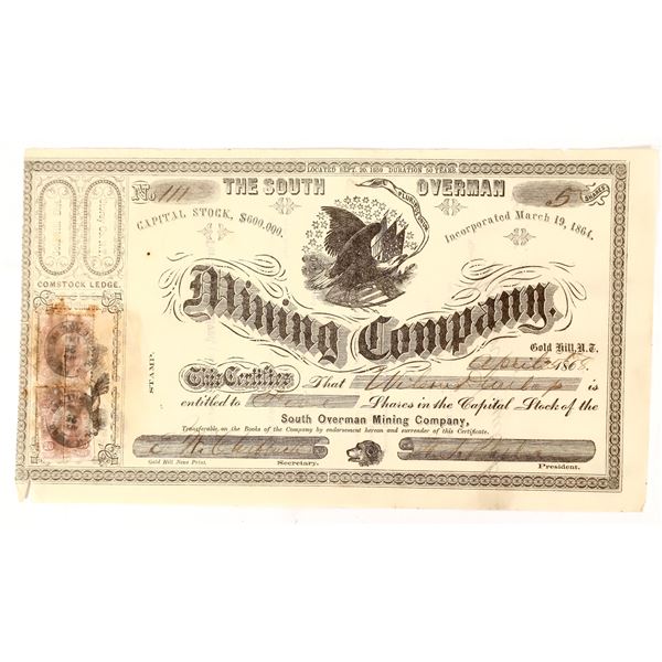 South Overman Mining Co., 1868, Stock    [173446]
