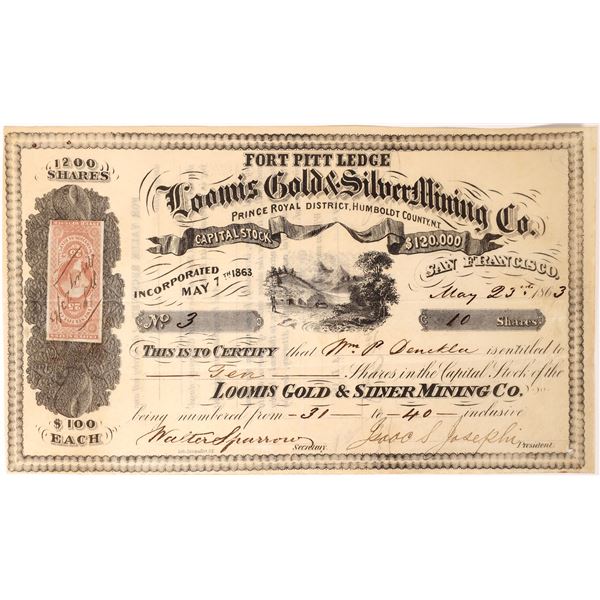 Loomis G & S Mining Co., 1863, Stock    [173189]