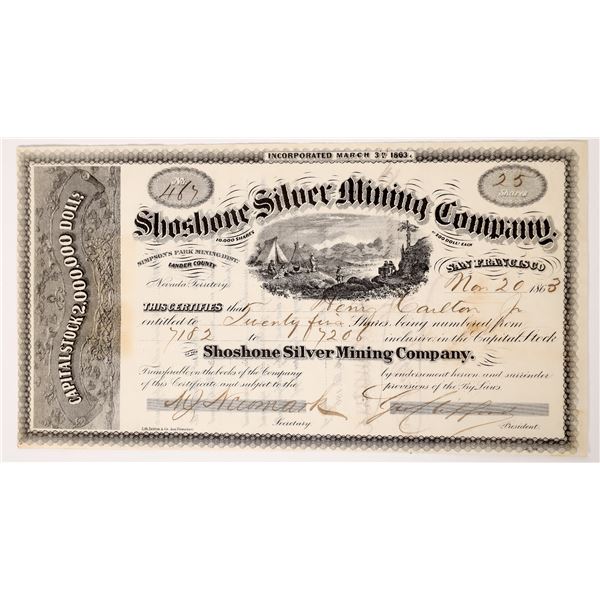 Shoshone SMC Stock, Simpson's Park MD  1863  [173846]