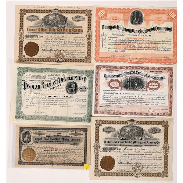 Tonopah Mining Stock Certificates    [171660]