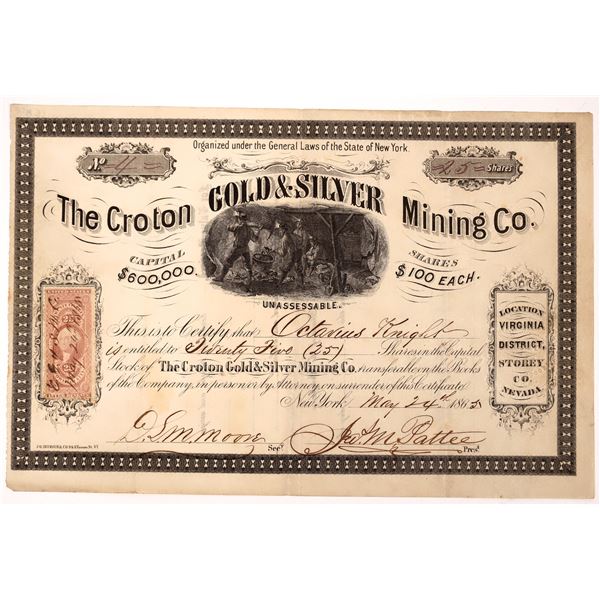 Croton Gold & Silver Mining Company  1865  [163598]