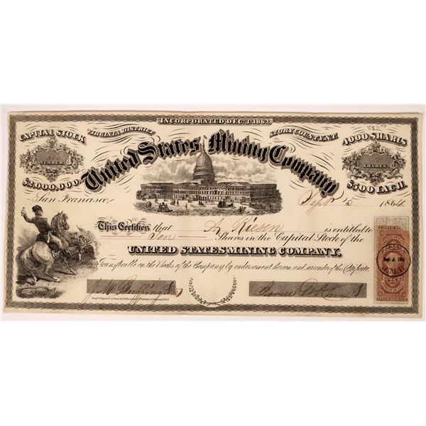 United States Mining Company Stock  1864  [163646]