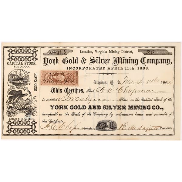 York Gold & Silver Mining Company  1864  [163635]