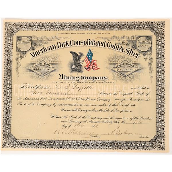 American Fork Consolidated Gold & Silver Mining Company Stock    [169073]