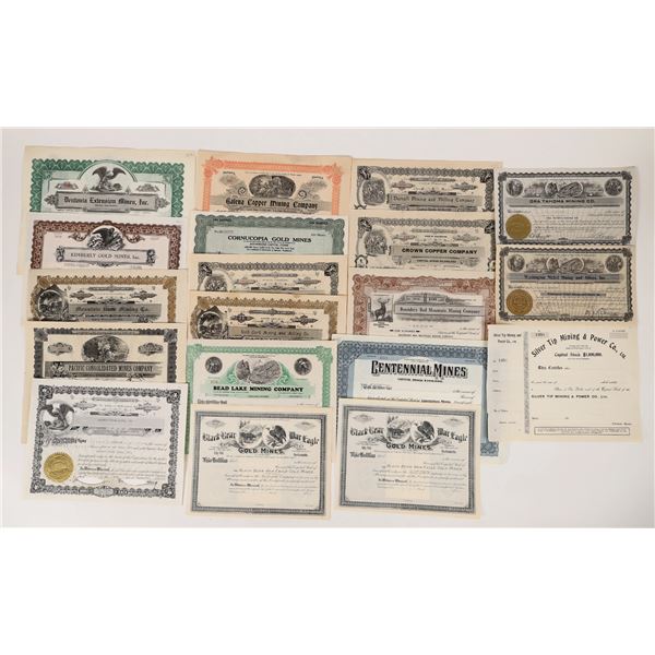 Washington State Based Mining Stock Certificates (17)  1900s  [172221]