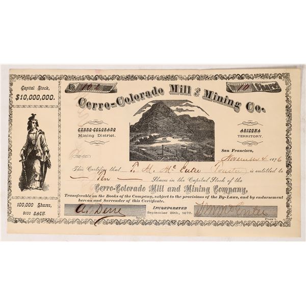 Cerro Colorado Mill and Mining Co. Stock    [173754]